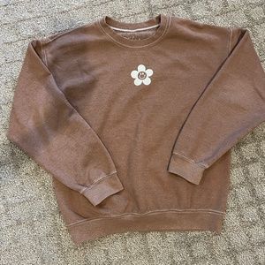 Pacsun Los Angeles Daisy Smile Brown sweatshirt